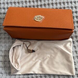 Tory Burch Orange Eyeglass Case